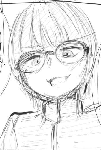 悪役でおかっぱ眼鏡みたいなキャラ描いてるけど、こいつマジで愛おしいな、 めっちゃ描きたくなる