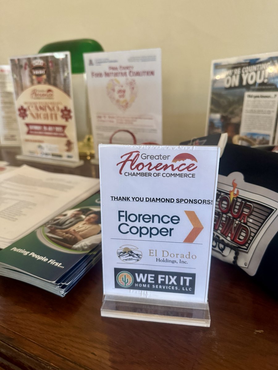 Florence Copper attended the Greater Florence Chamber of Commerce's First Thursday Mixer at McFarland State Historic Park in June. We are proud to promote local economic growth through our participation in the chamber.

<a href="/TasekoMines/">Taseko</a> #Chamber #ShopLocal #Copper