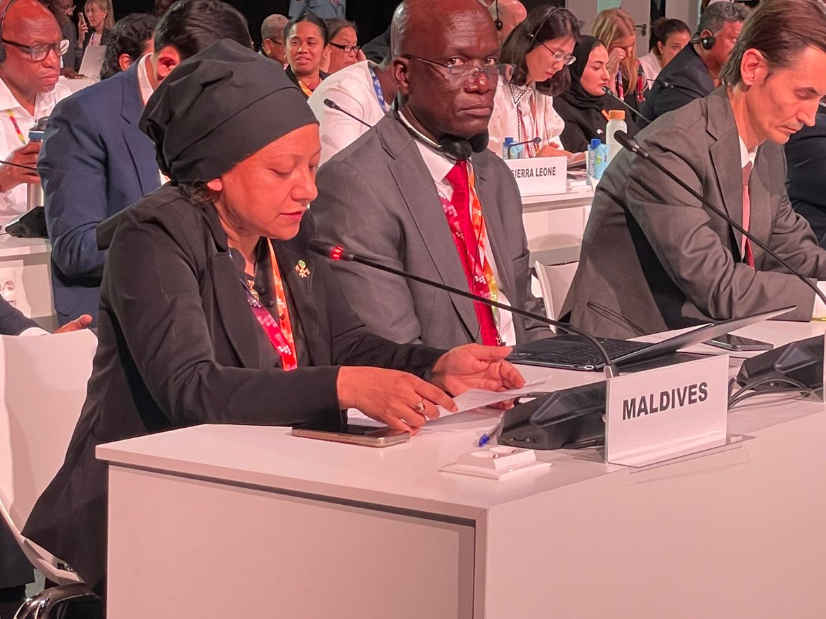 At #FFD4, Secretary to the President on Public Policy Dr. Aishath Ikram delivered remarks at the Roundtable on realising a development-oriented sovereign debt architecture. 

She noted that innovation and structural reform are needed to address the debt burdens that SIDS face.