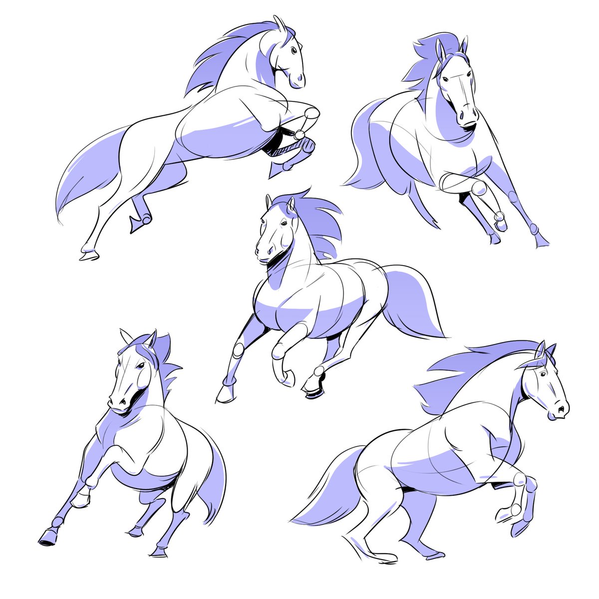 ValiantKai's tweet image. Been drawing a lot of horses lately.