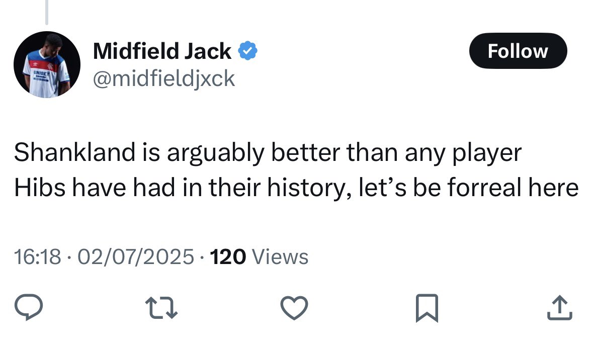 Rangers fans are naturally gifted at coming out with the most ridiculous football takes ever