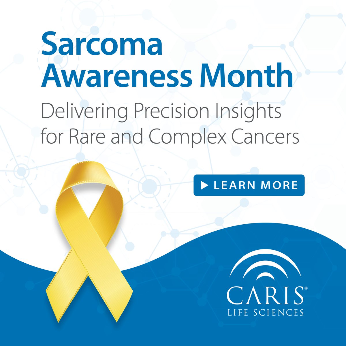 July is Sarcoma Awareness Month. Caris Life Sciences supports physicians with molecular insights to better understand and treat rare, complex sarcomas. Learn more: ow.ly/PwfI50WjK4a