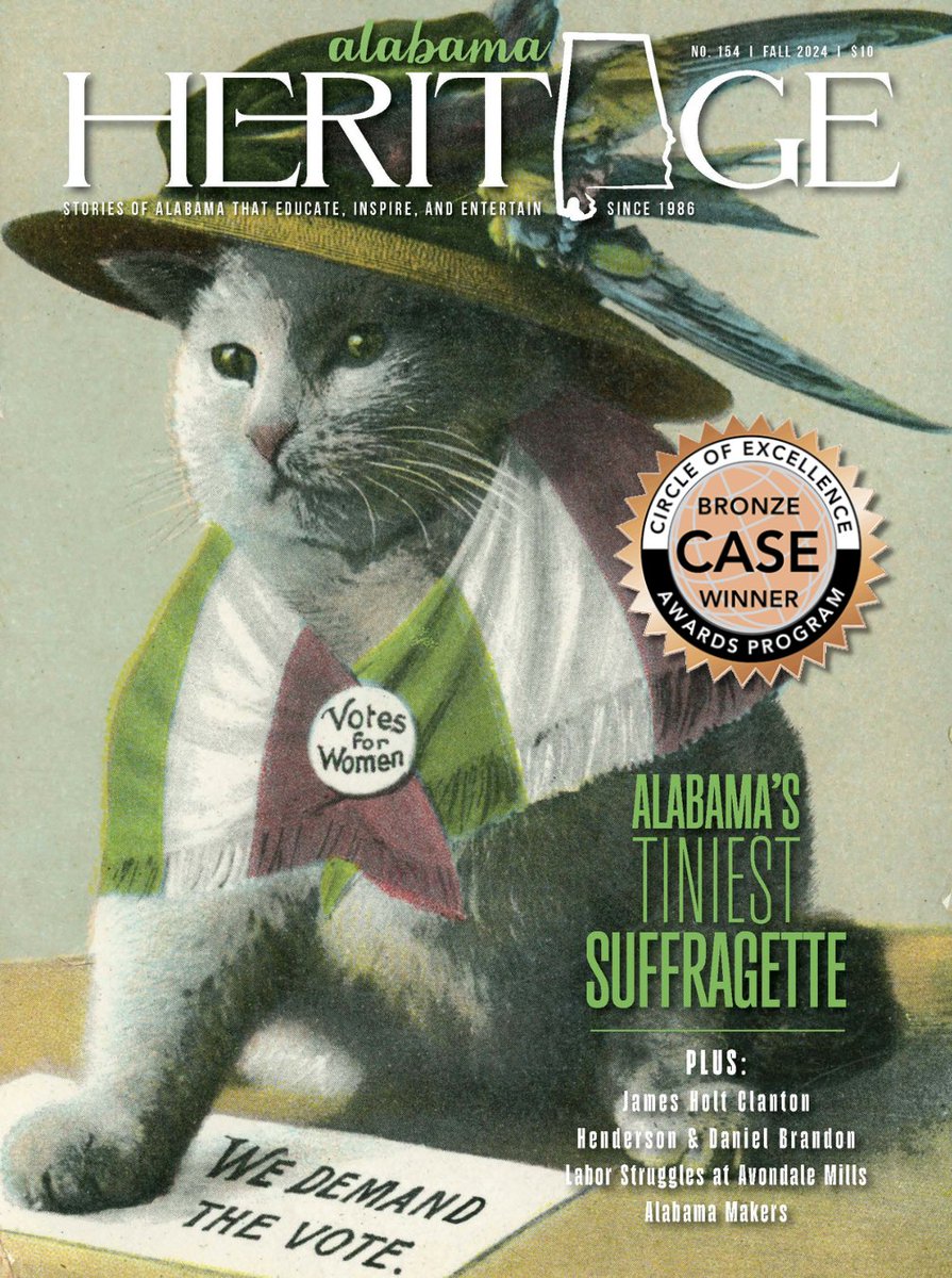 Words escape me for how proud I am of the Alabama Heritage team as we have just won yet another award for our recent magazine redesign. We won a prestigious #CASE Circle of Excellence Award in recognition of its exceptional publishing improvements in 2024.