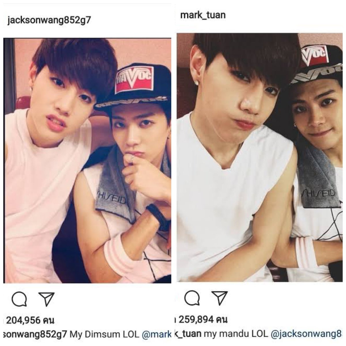 jaae_90's tweet photo. My Dimsum                  My Mandu

#14yearsbeautifulinseoul
#JarkAnni14th #MarksonAnni14th

14 years together, forever to go — #Jark #Markson 🐶🐰 https://t.co/WfZxeiYBq7