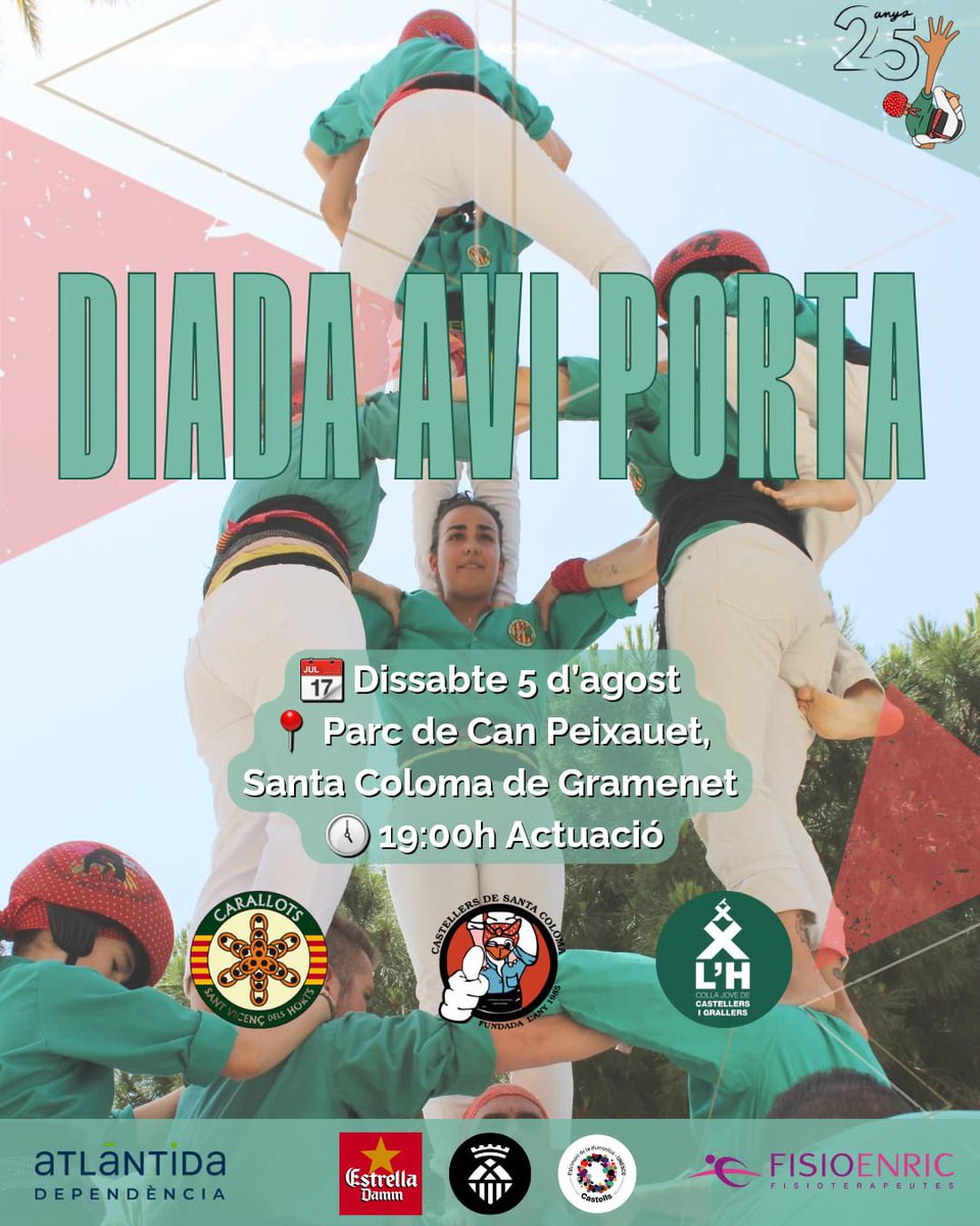 Colla Jove de l'H (@collajovelh) on Twitter photo Aquest dissabte tornem a plaça, a una de les diades que no solem faltar, el Avi Portà dels companys de Santa Coloma de Gramenet!
Ens veïem juntament amb <a href="/carallots/">Carallots SVH</a> Aquest dissabte tornem a plaça, a una de les diades que no solem faltar, el Avi Portà dels companys de Santa Coloma de Gramenet!
Ens veïem juntament amb <a href="/carallots/">Carallots SVH</a>