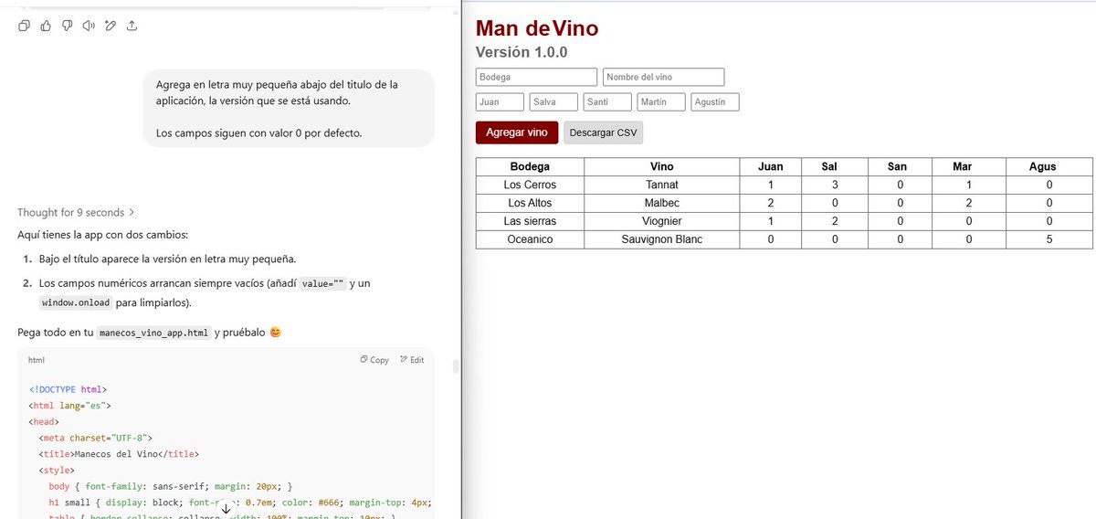 Probé 3 IA para crear apps sin programar:

- Replit → Gestión de activos
- ChatGPT → Compras compartidas entre amigos
- Nerd (Latam! 👌) → eCommerce

📌Pienso:
- Velocidad impresionante para prototipos
- Aún faltan robustez y seguridad para producción
- El futuro es por aquí!