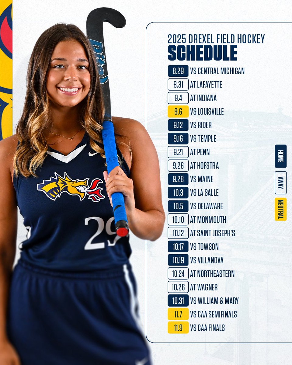 Save the dates. 🗓️👀

🔗 l drexeldragons.com/sports/field-h…

#FearTheDragon 🐉