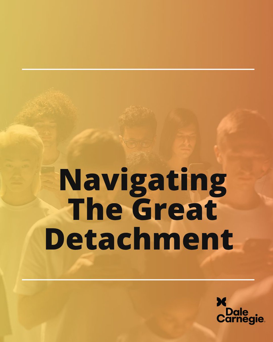 🌟Navigating the Great Detachment 🌟
 Workers may remain in their roles but still feel disconnected, which can impact their performance and morale.  
 
Organizations need to re-engage their teams, emphasizing #purpose, #recognition, and meaningful #connections.

#peopleskills