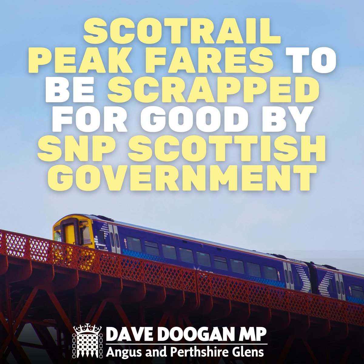 🚂 From September 1st, peak rail fares on Scotrail trains are being permanently scrapped, making travel around the country more affordable.

🏴󠁧󠁢󠁳󠁣󠁴󠁿 @TheSNP are delivering real results for the people of Scotland!