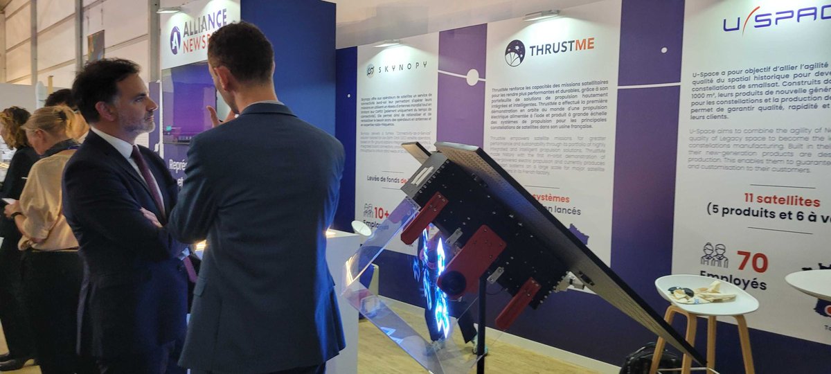🚀 Honored to welcome Minister Laurent Saint-Martin at our stand during the Paris Air Show!

We shared our NewSpace vision, dual-use tech, and commitment to a sovereign, innovative 🇫🇷 space industry.

Thank you for your support!
#USpace #SalonDuBourget #NewSpace