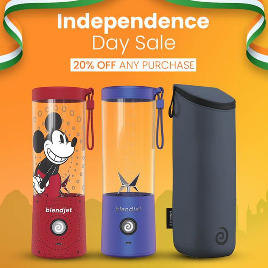 What makes a celebratory ad actually convert?
​
It’s never just about bright colors and big discounts.
​
Here’s what BlendJet did well here to turn excitement into real action:
​
(and what they could work on to make it work better)

1/ Lead With an Unmissable Offer
​
BlendJet’s