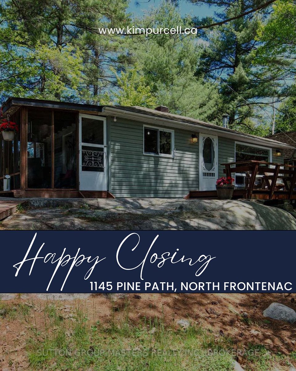 Wishing my lovely sellers, Val and Brian, a very happy closing day!

Kim Purcell - Kingston Real Estate Agent
Sutton Group Masters Realty Inc., Brokerage

#suttongroup #ygkrealtor #cottageinontario #northfrontenac #biggulllake #kingstonrealestateagent #realtorinkingston