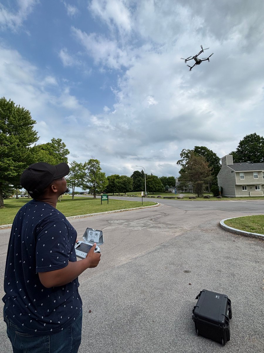 ClarksonCEM's tweet photo. Drone test flights have begun! Our C3G interns have been busy getting together to test fly a state of the art drone which will be used to collect overhead data  St. Lawrence County. #ClarksonU #WeBuildYourFuture #LetsGoTech https://t.co/uOqwhFt0gj
