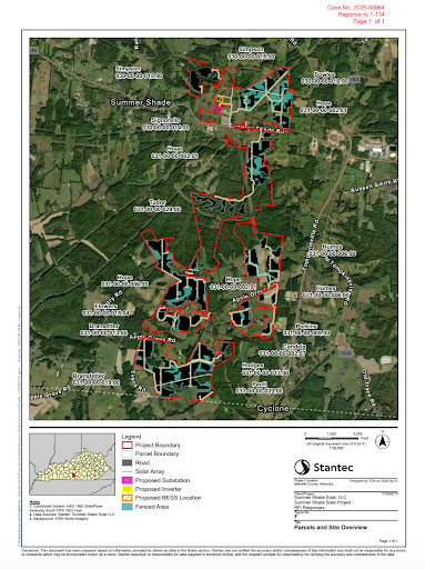 Halcyon_alerts's tweet image. July 2 #chartoftheday
Bold solar moves in the Bluegrass State!
Summer Shade Solar, LLC filed plans for a 106 MW-AC solar project + 424 MWh of battery storage in southern Kentucky. The catch? It’s being built in a noncontiguous layout – thanks to the area’s wild "topography and…