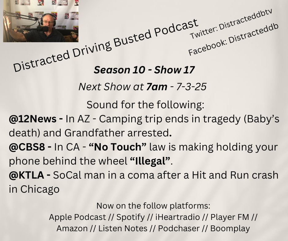 hdrescher3's tweet image. Tomorrow&apos;s Podcast Show will be posted at 7am. Thanks to #12news #cbs8 and #ktla5news for the sound in this episode - Show 17 Season 10.
