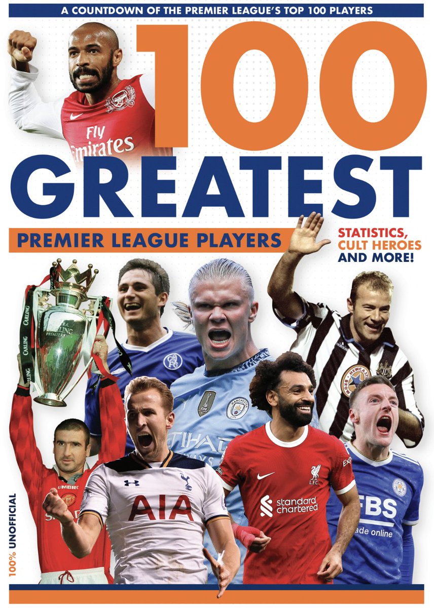 My latest bookazine went on sale last week. 

100 Greatest Premier League Players

Lots of time spent debating this one and I'm sure many will say what places I got wrong.  

But that's the fun, right? Happy for you to @ me.