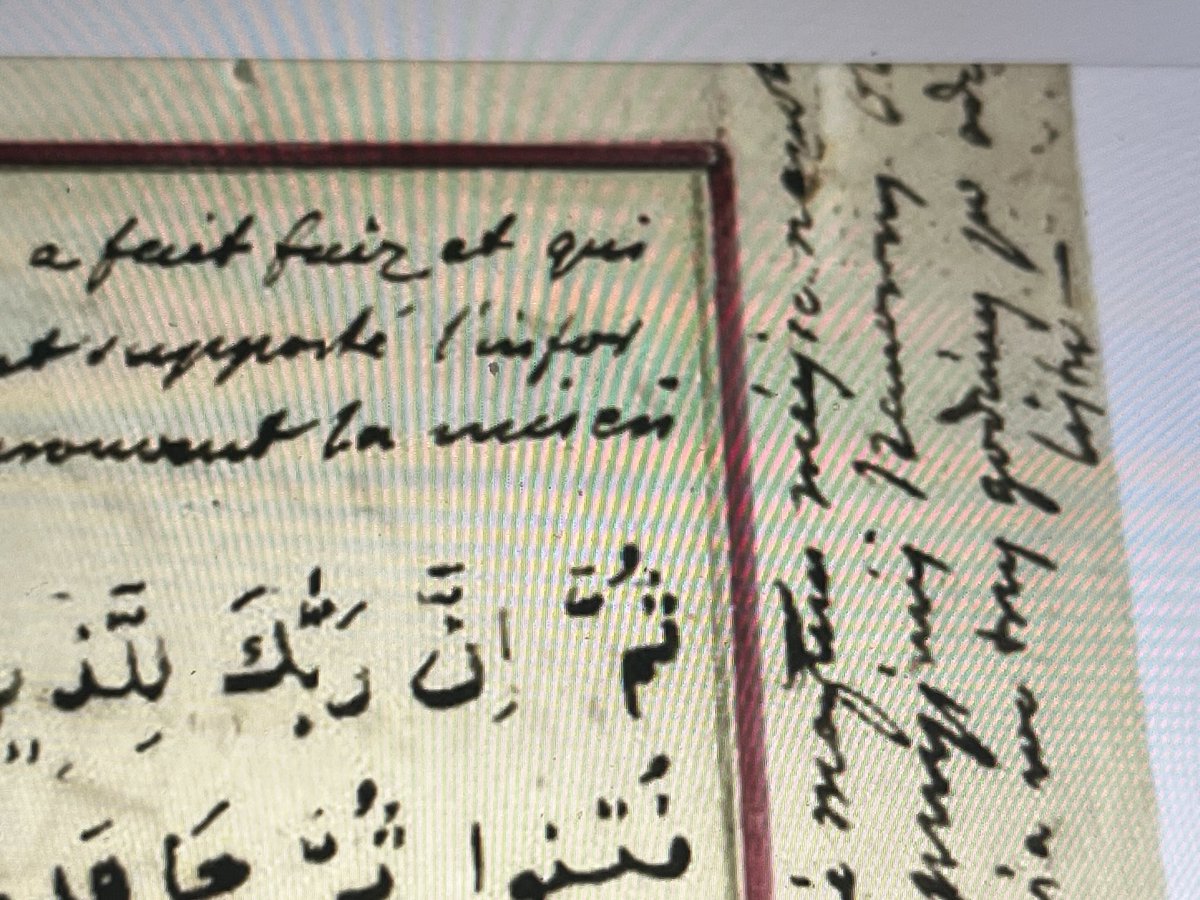 AriDot1's tweet image. In my paper in press I publish Kazimirski’d handwritten notes for his French translation of the Qur’ān: wait for it !