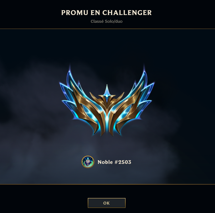 2 mois de tryhard pour get le Challenger😱🔥 Restez à l'affût, c'est que le début ! 😈😈
Objectif : atteindre l’ERL1 d’ici la fin de l’année 💪 Je kiffe trop ce jeu. Je vais tout donner pour y arriver 🙌