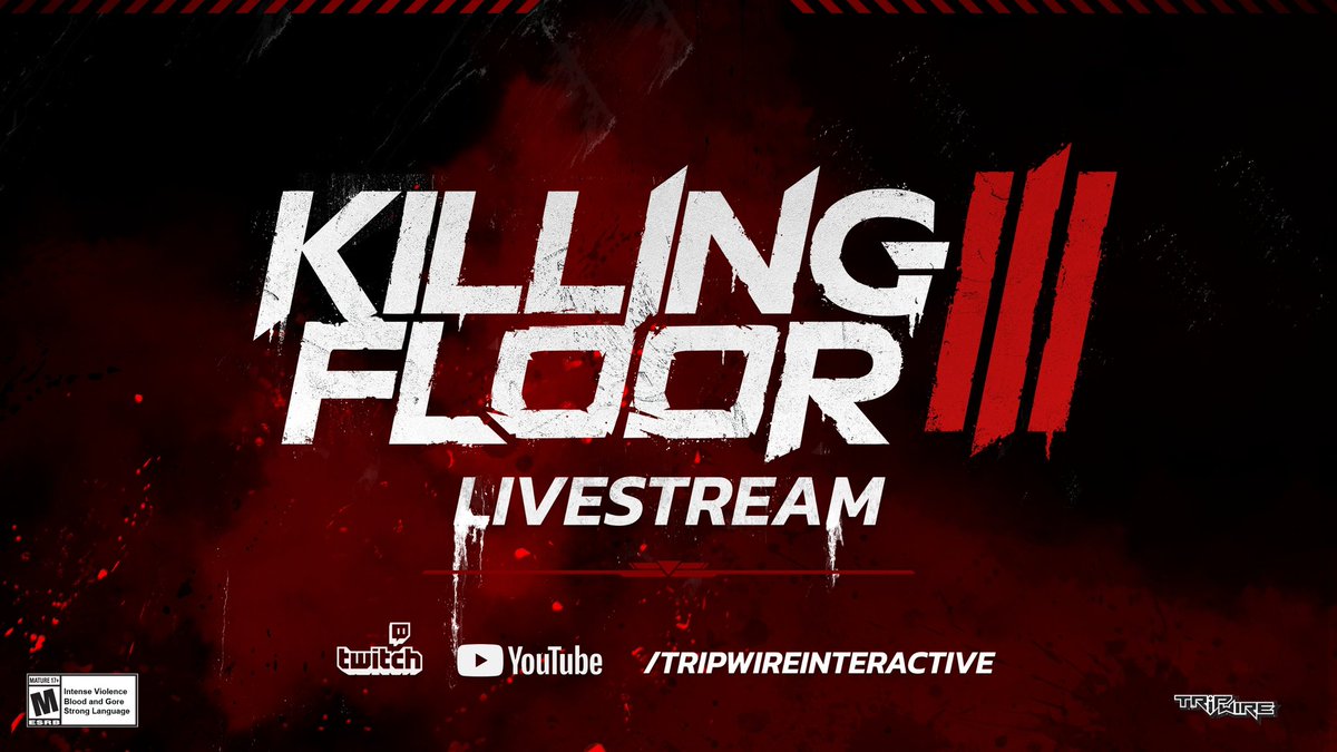 Tune in today at 2PM EST for another Killing Floor 3 stream! 

This time around we're joined with our Lead Level Designer, Chris Goodwin! 

🎥  twitch.tv/tripwireintera…