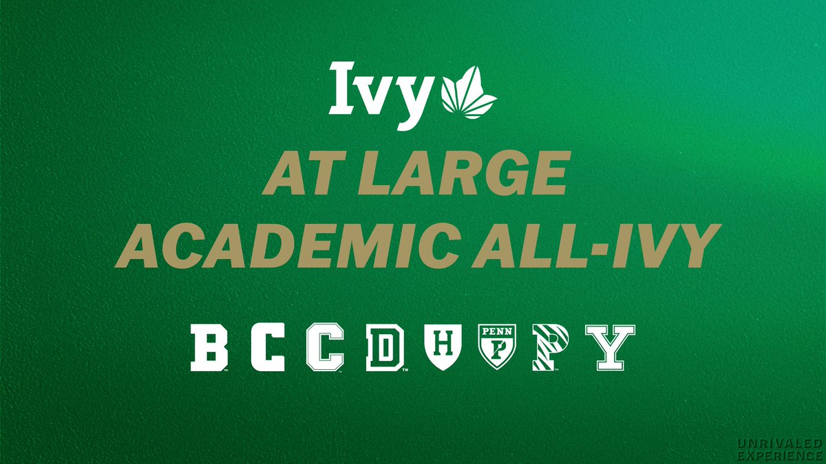 A total of 34 Ivy League standouts have earned Academic All-Ivy honors as part of the 2024-25 At-Large Team that recognizes top student-athletes in non-Ivy League sponsored sports. 🌿 

📰 » ivylg.co/202425AAI