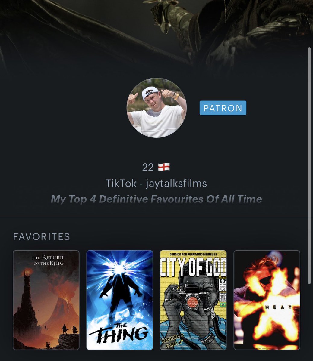jaytalksfilms's tweet photo. Me + my Letterboxd Top 4 https://t.co/30Yiq4715i