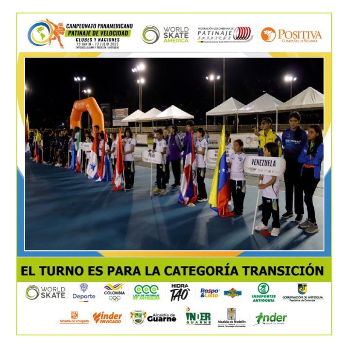 Los Campeonatos Panamericanos de Patinaje de Velocidad 2025 – <a href="/positivacol/">Positiva Seguros</a> - entran en su tercera fase con la categoría transición, la cual tendrá competencias en el patinódromo mundialista de Guarne entre este miércoles 2 y el sábado 5 de julio. 

📲 lc.cx/7yggwn