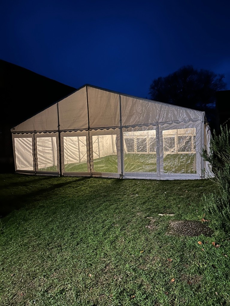 Whether you just need a little bit of extra shelter for a day or evening event, or you'd like a complete solution to accommodate all your guests, our modular marquees are perfect for a guest list of any size!

Call us today on 01473 603310 to discuss your event!