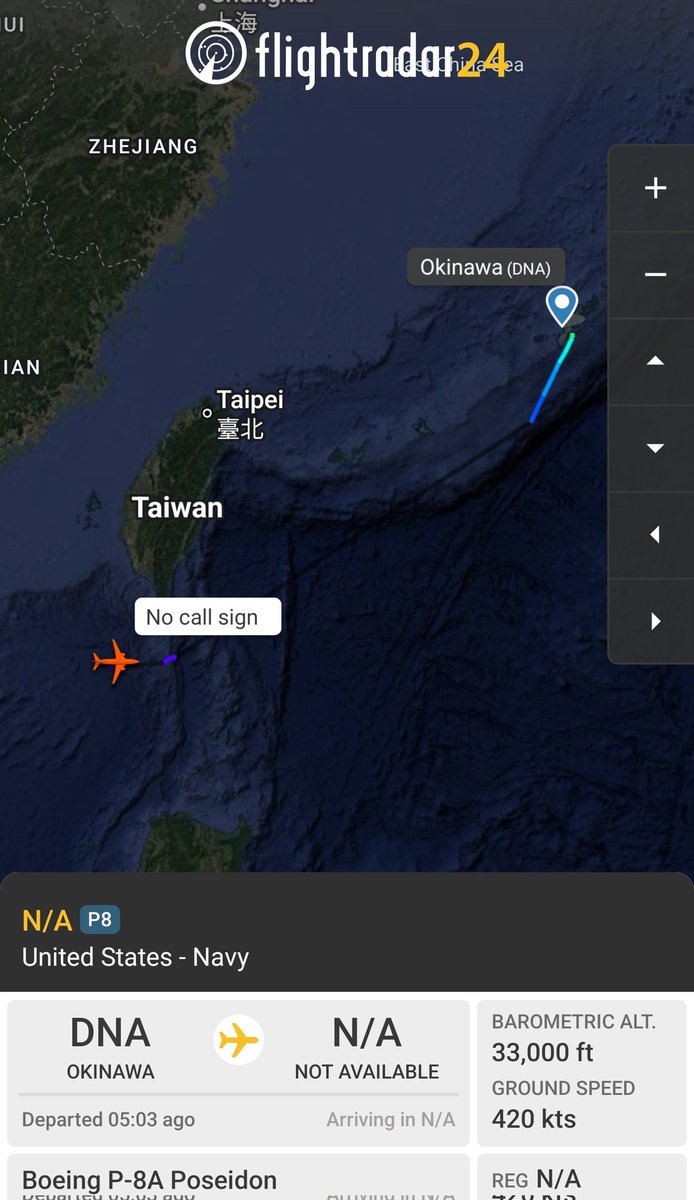 sipjack1776's tweet photo. P-8A ๐บ๐ฒ
#AE689C
Out of Okinawa tracking over the Luzon Strait
@Borrowed7Time @oko3618 @ma6400 @N214WN https://t.co/IigSJHLy4C