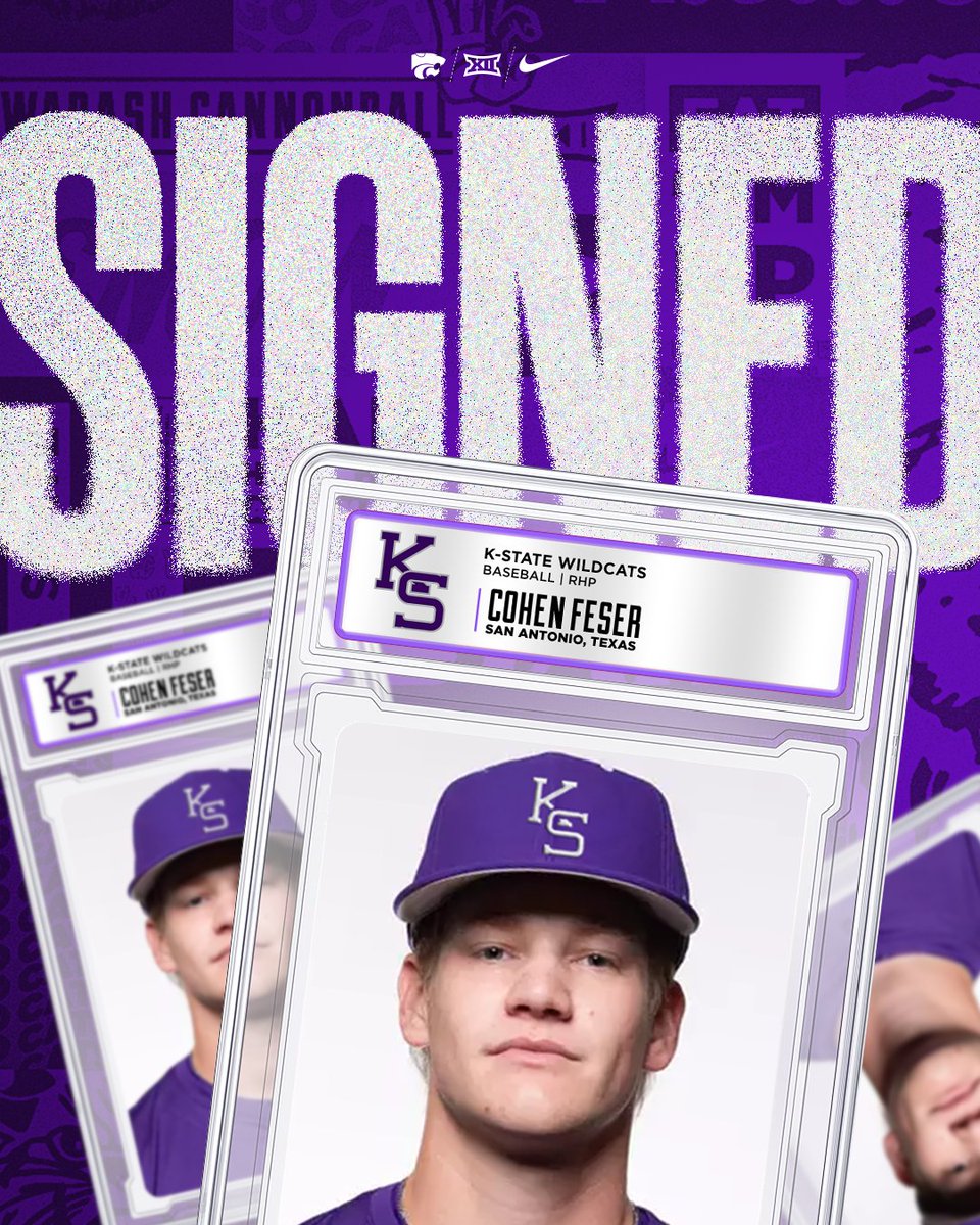 K-State Baseball (@kstatebsb) on Twitter photo Officially a Wildcat โ๏ธ   
Welcome to K-State, <a href="/cohen_feser/">Cohen Feser</a>!  
#EMAW๐ Officially a Wildcat โ๏ธ   
Welcome to K-State, <a href="/cohen_feser/">Cohen Feser</a>!  
#EMAW๐