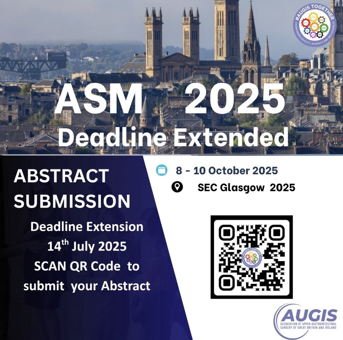roux_group's tweet image. 🚨 AUGIS ASM 2025 – Abstract Deadline Extended!
Submit your work by 14th of July 🗓️
🎤 Oral presentations
📚 Published in BJS
🏆 Prizes & recognition
Submit here: augis.org/Our-Events/ASM…