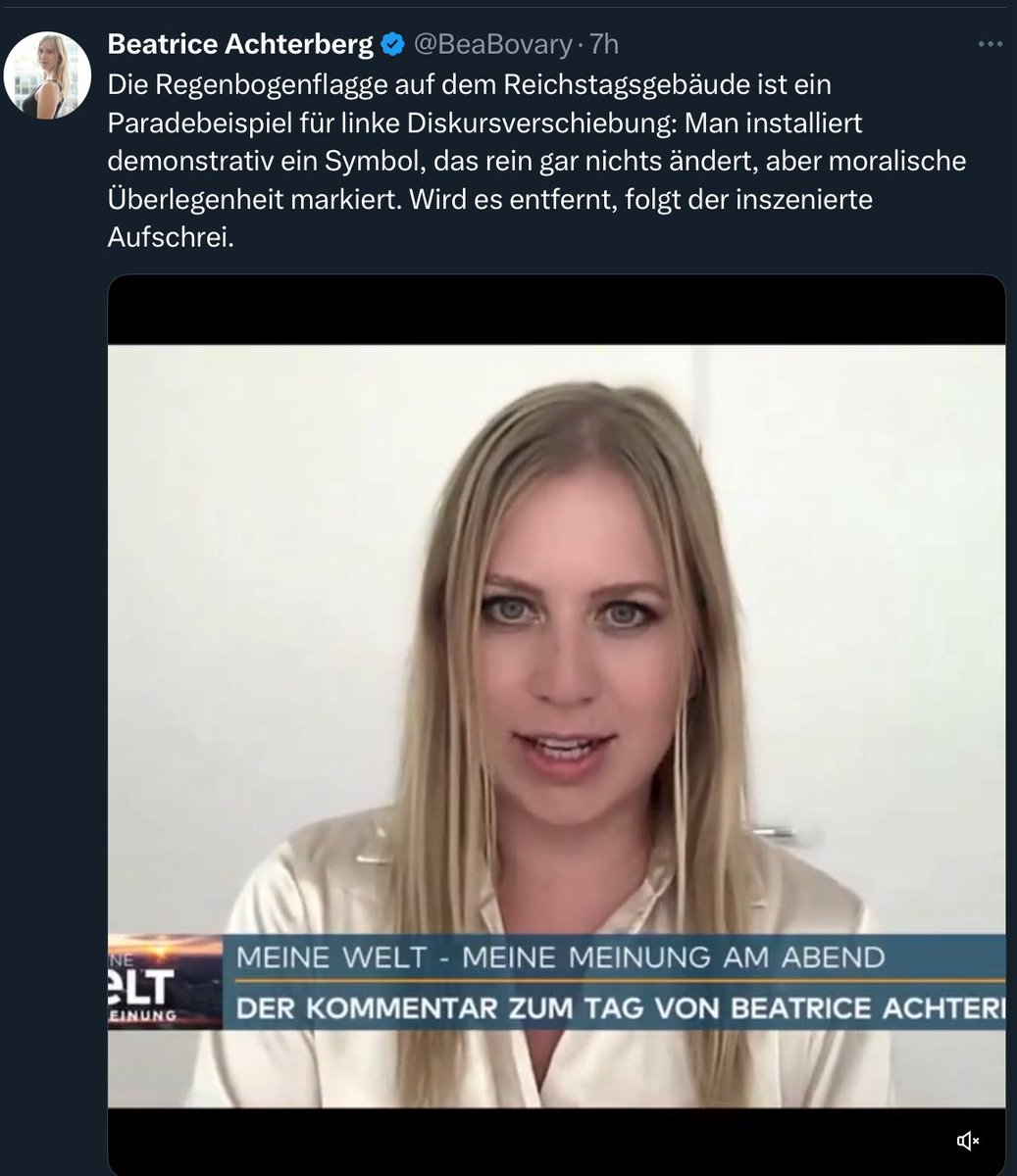 polenz_r's tweet photo. Ich assoziiere die 🌈Flagge mit Menschenwürde und Respekt für sexuelle Selbstbestimmung. Dass dieses Symbol durchaus wirkmächtig ist, zeigt ua Ihre Reaktion @BeaBovary https://t.co/iuGTQJLAQc