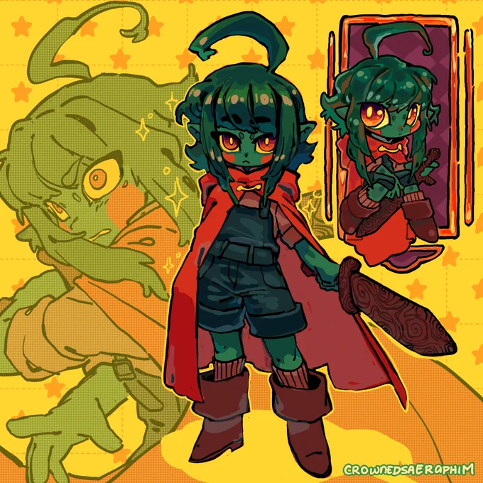 did a lil art trade with featuring their oc Wren!!
