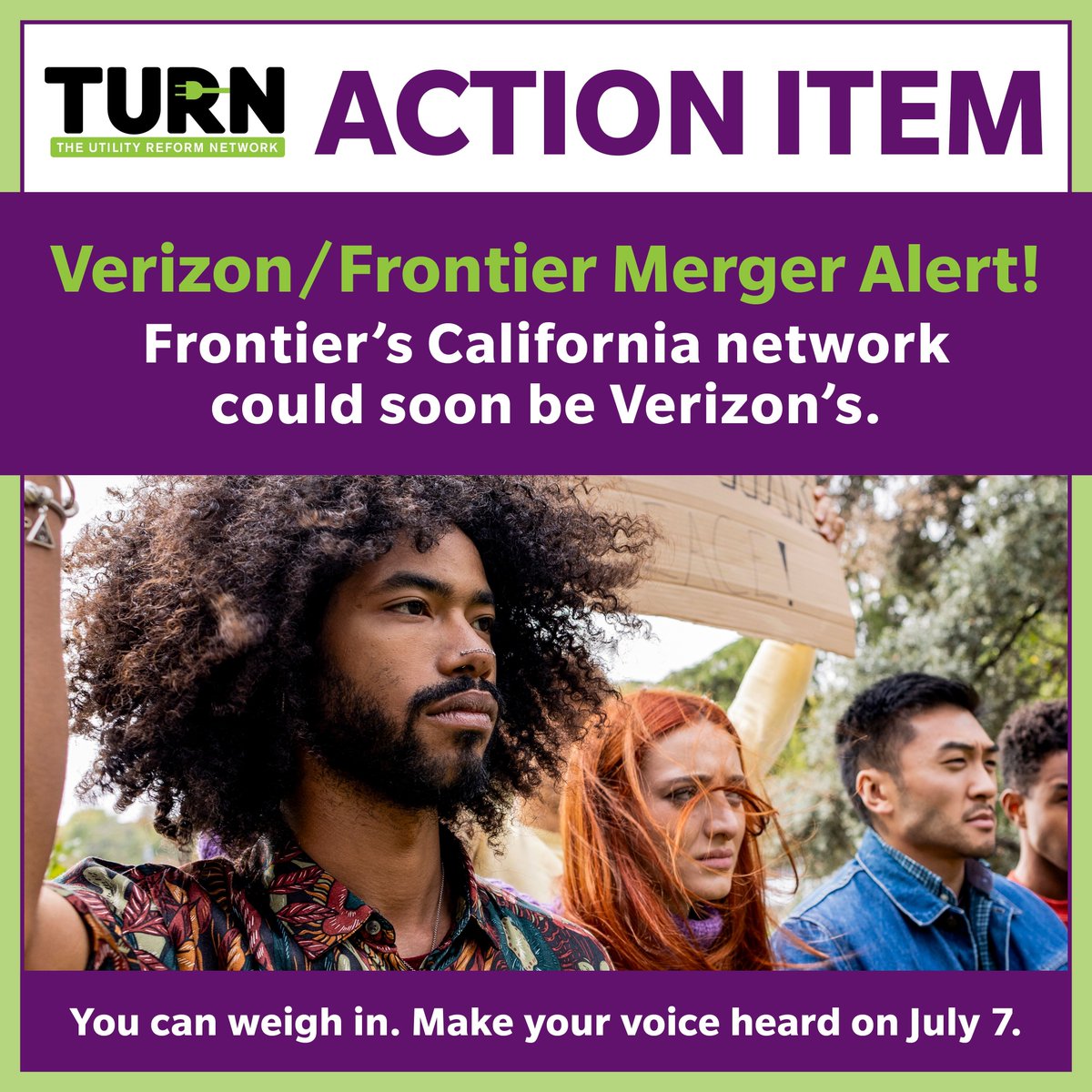 The CPUC is holding a public hearing on Verizon’s proposed takeover of Frontier. 
📍 IN-PERSON in Sacramento: Monday, July 7 at 2 PM &amp; 6 PM 

Find details here: hhttps://sholink.to/Verizon-Frontier-merger