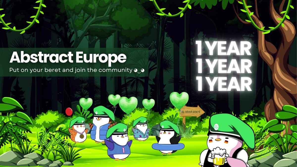 Today, our <a href="/AbstractEurope/">ABSTRACT | EUROPE</a> sub-community is celebrating its very first anniversary! 🎉🎈

Thank you <a href="/AbstractChain/">Abstract</a> ✳️