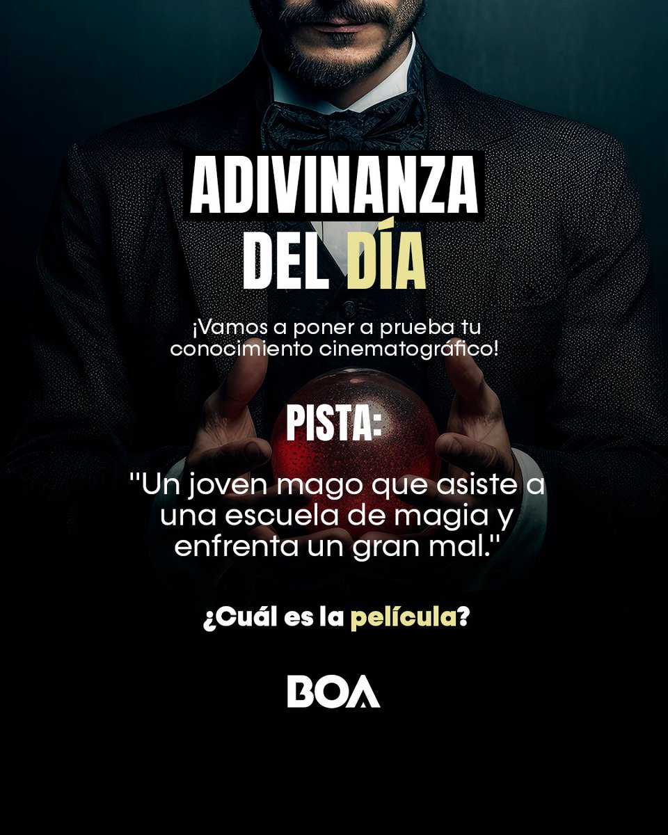 productionsBoa's tweet photo. "🎬✨ Adivinanza del día ✨🎬

¡Vamos a poner a prueba tu conocimiento cinematográfico! 🤔🍿

Déjame tu respuesta en los comentarios. 👇🎥

#pelicula #cine #adivinanza" https://t.co/FKrPxqZwXt