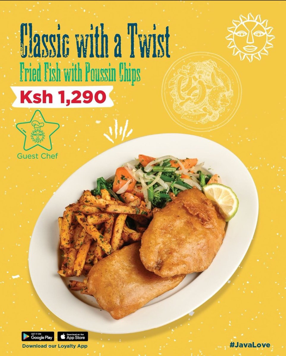 RosslynRiviera's tweet image. Craving a delicious and cosy dinner tonight? ✨ @javahouseafrica "Classic with a Twist" Fried Fish with Poussin Chips is calling your name! Perfect for a relaxed evening.
Dine with us at Java House, Rosslyn Riviera Mall.
#JavaLove #DinnerTime #JavaHouse #RosslynRivieraMall