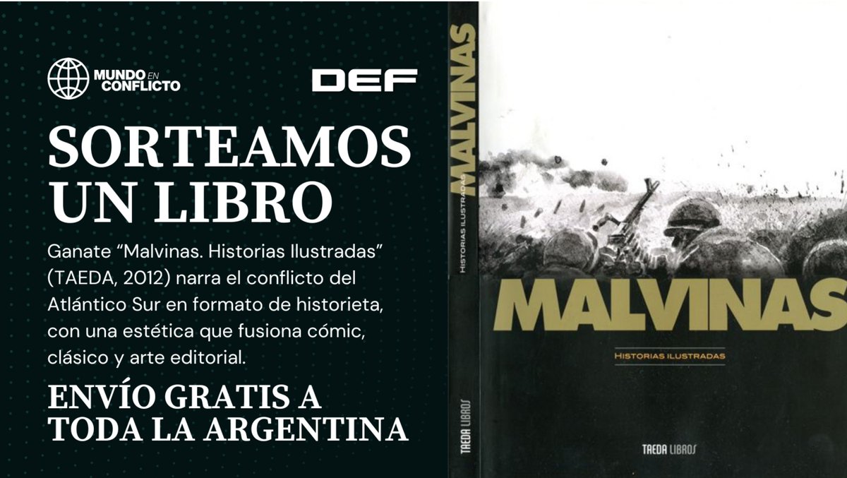 ⚠️ ¡Sorteo especial! ⚠️

Participá y ganá Malvinas. Historias Ilustradas 🇦🇷📘

Mundo en Conflicto y DEF te invitan a sumarte a este sorteo con una obra única: Malvinas. Historias Ilustradas, un libro que narra el conflicto del Atlántico Sur a través de la historieta, combinando