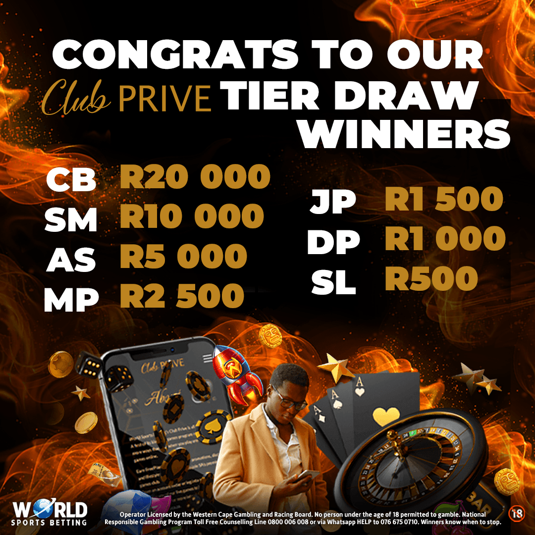 WorldSportsBet's tweet photo. 🎉 Shoutout to This Month’s Club Prive winners!
You played, you won, and the VIP rewards just keep coming! 🔥
Want in on the action? Join World Sports Betting’s Club Prive!
🎁 Discover the benefits: https://t.co/qBfOb4oFuo
#ClubPrive #VIPExperience #WSBElite #BetWithTheBest https://t.co/XTZsr2E1Pf