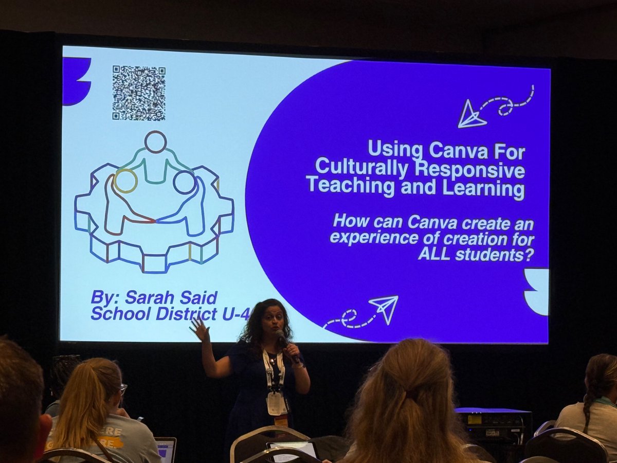 MrsSaid17's tweet image. Today I had a room full of energy at #ISTELive for my presentation on @canva for culturally responsive teaching and learning.