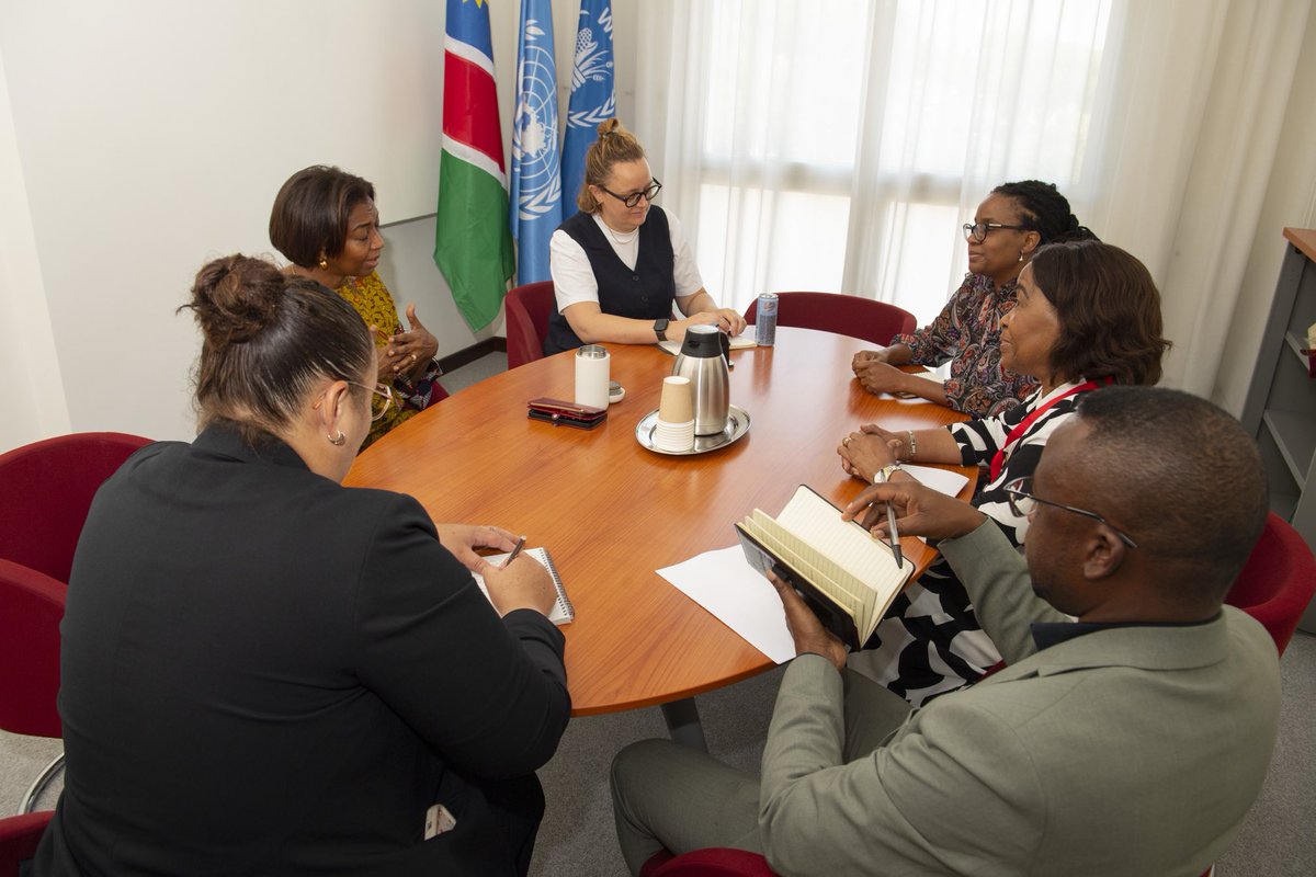 NamibiaPMGeneva's tweet photo. Honourable Inge Zaamwani, Minister of Namibia for Agriculture, Fisheries, Water and Land Reform met with Ms Rania Dagash-Kamara, Assistant Executive Director, Partnerships and Innovation in Rome. They discussed issues of mutual interest. https://t.co/OEqbW5AK59