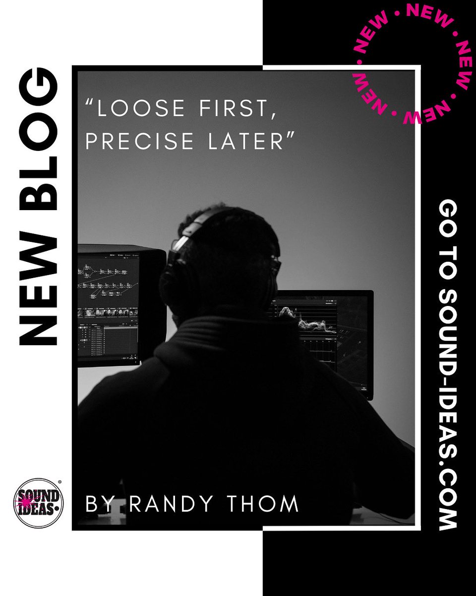 Sound design isn’t about perfection—it’s about exploration. 🎧

In our latest blog, Randy Thom shares why your rough pass might be your creative superpower.
 
Want to learn more? Read the full blog online at sound-ideas.com. 🎵

#soundeffects #soundrecording #newblog