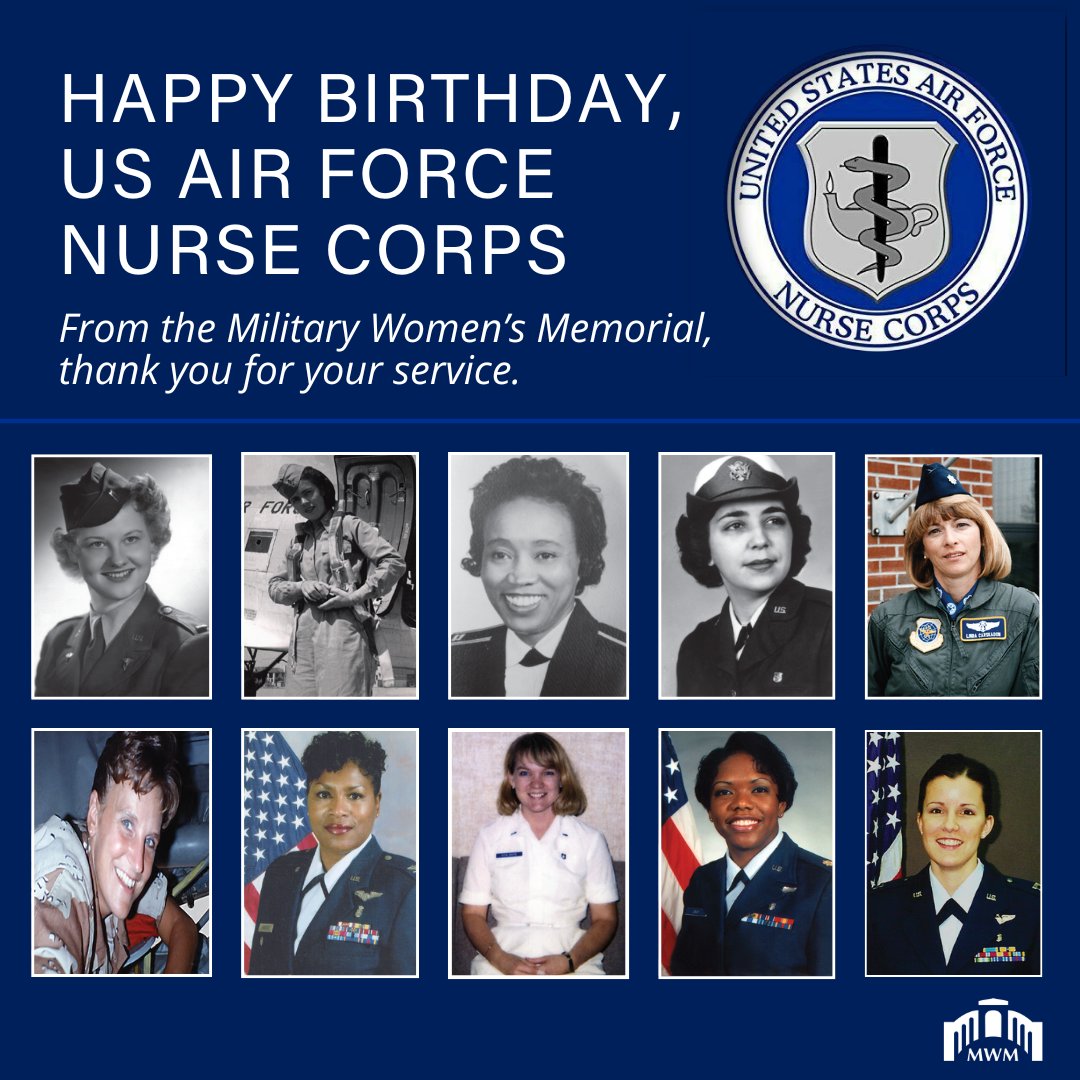 womensmemorial's tweet photo. Celebrating 76 years of the Air Force Nurse Corps!

On 7/1/1949, the Air Force Nurse Corps was established with the transfer of almost 1,200 Army nurses from the Army Air Forces. The AF Nurse Corps has been a critical component of the Air Force ensuring the health of Airmen. https://t.co/IfGHKEl5HO