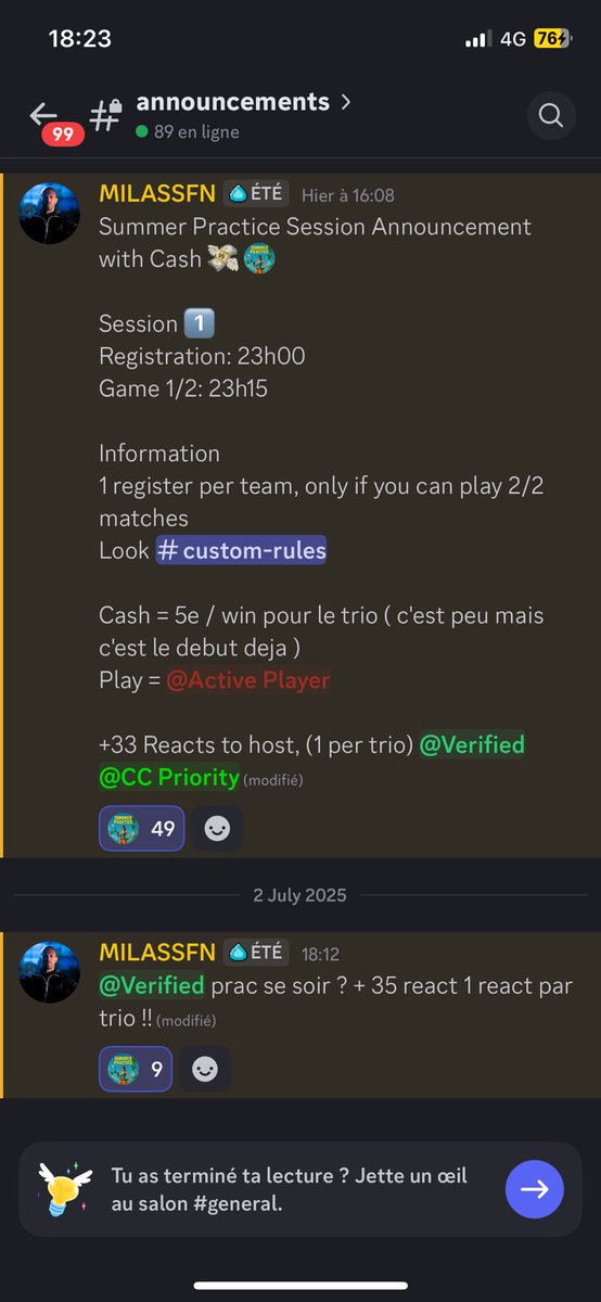 DISCORD : discord.gg/2CmvWTtf

Belek y’aura du cash à win venez nombreux !!