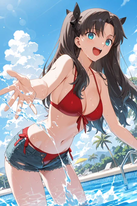 I want to play in the water with Rin.