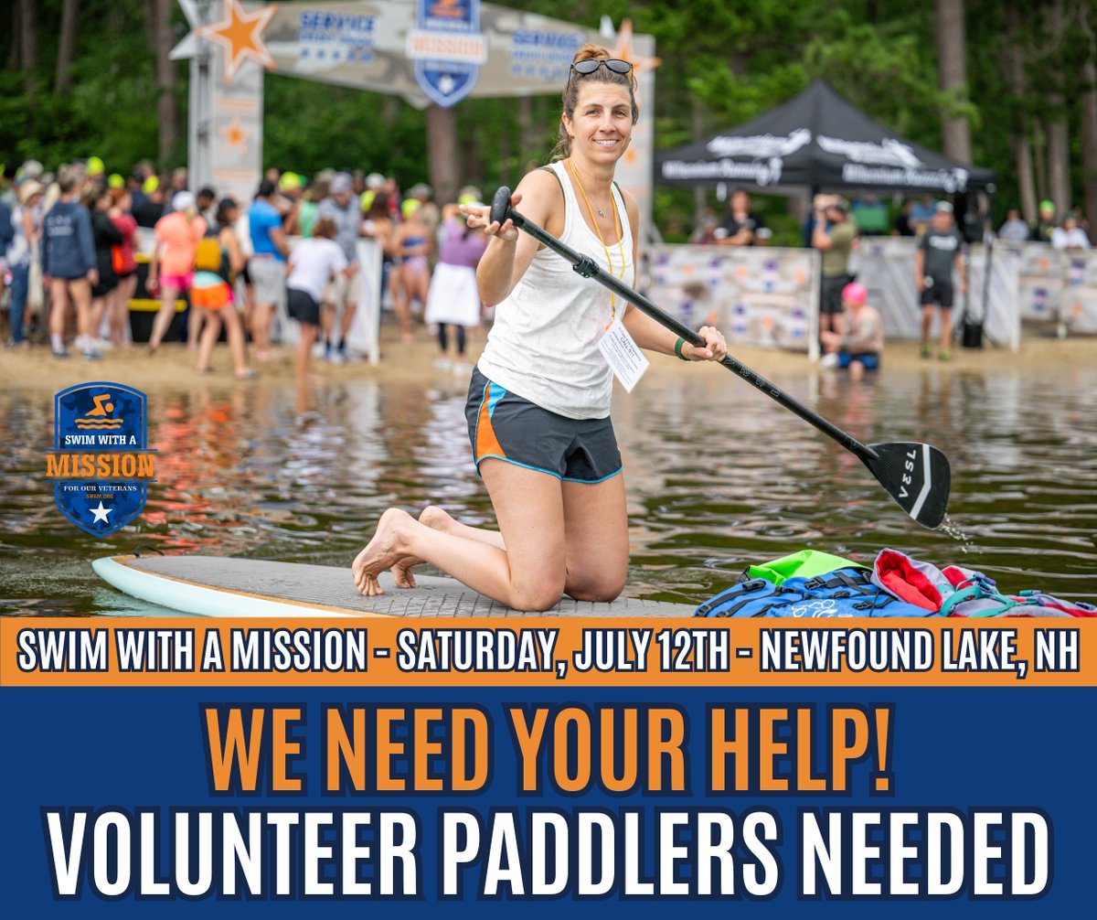 📣 Urgent Call for Paddlers! 🚣‍♀️🇺🇸
We need volunteers for Swim With a Mission on Sat, July 12th at Newfound Lake, NH to help support our Veterans.

Help guide swimmers, keep them safe, and be part of something meaningful. 💙

👉 Sign up: runreg.com/volunteer-swim…