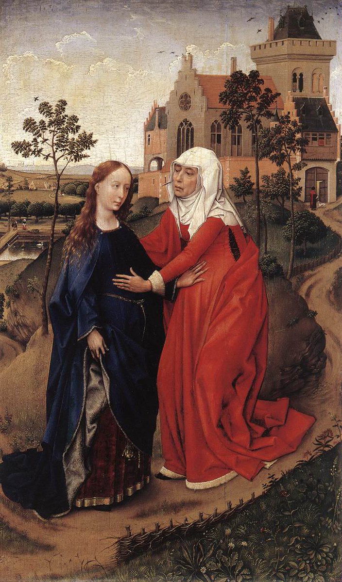 Blessed Feast of the Visitation (TLM)!
Benedicta tu in mulieribus, et benedictus fructus ventris tui, Iesus!

Artwork: "Visitation" by Rogier van der Weyden, c1435
