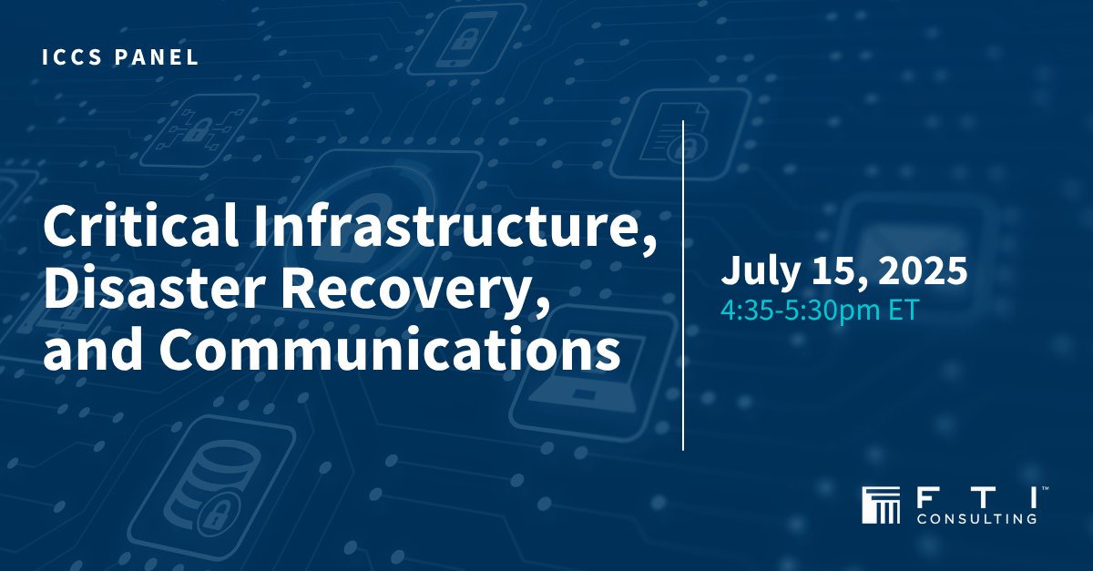 Jordan Rae Kelly will be speaking on a panel titled “Critical Infrastructure, Disaster Recovery, and Communications Panel,” at #ICCS2025. She’ll be joined by experts Fred Scalera, Tomás Maldonado, Colin Ahern, and Jennifer Lavoie. Learn more: bit.ly/44vnKCr