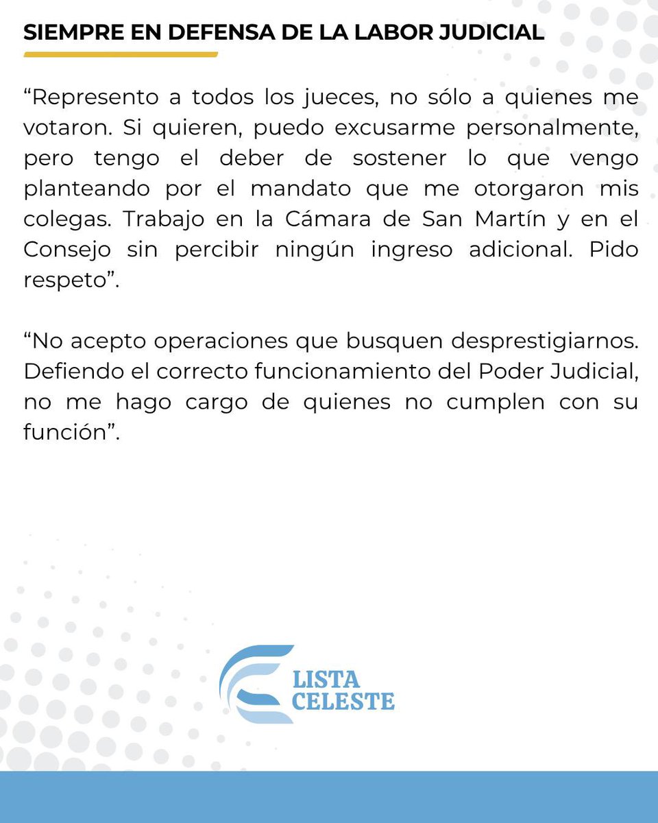 🗣️SIEMPRE EN DEFENSA DE LA LABOR JUDICIAL.