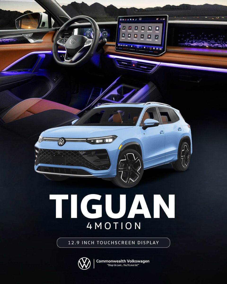 🚙 The all-new 2025 Volkswagen Tiguan is here—sleek, spacious, and smarter than ever!

With upgraded tech, refined comfort, and modern style, this is the SUV made to move you forward. 🔥

Explore yours today at CommonwealthVW.com or call 978-685-3400
#VWTiguan
