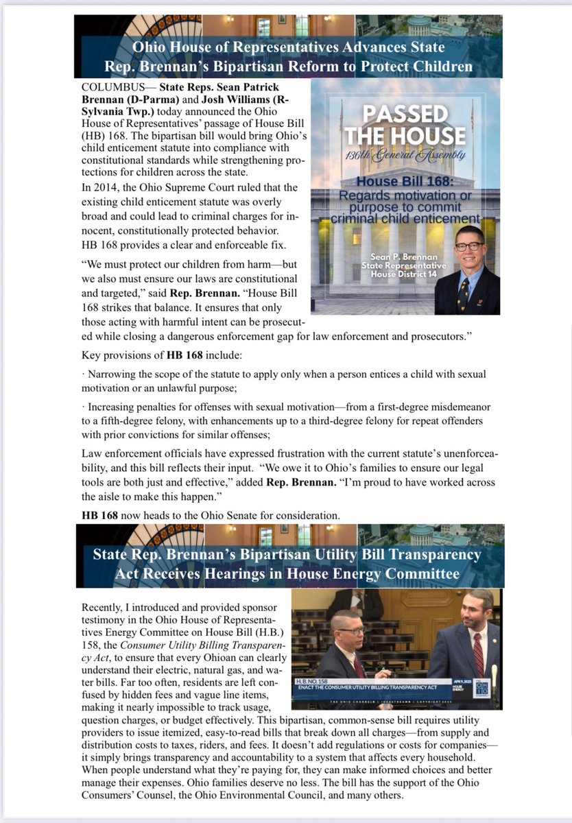 BrennanforOhio's tweet image. Enjoy my July newsletter!
It is an honor to serve you.